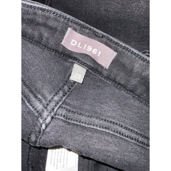 DL1961 Jeans Studded Chrissy Ultra High Rise Skinny Black size 26 - Picture 6 of 8